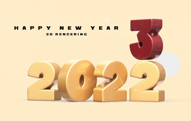 Number 2023 Happy New Year 2023 3D Banner