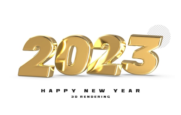 Number 2023 New Year 3D Render