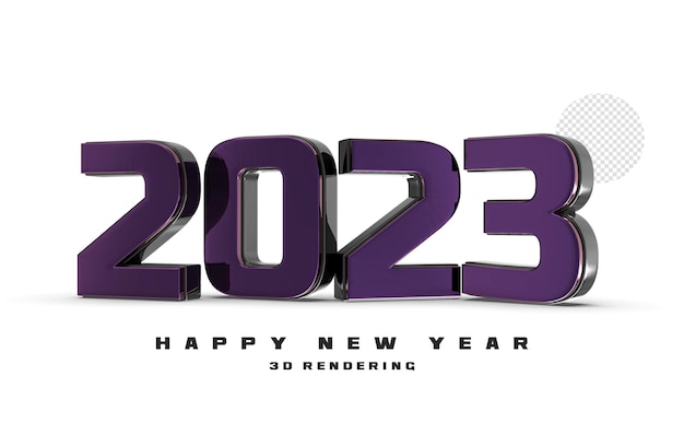 Number 2023 New Year 3D Render