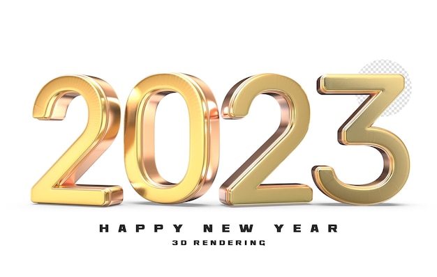 Number 2023 New Year 3D Render