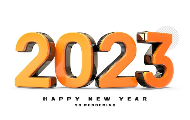 Number 2023 New Year 3D Render