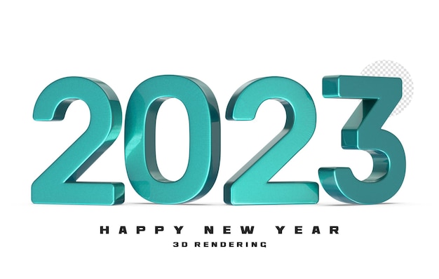 Number 2023 New Year 3D Render