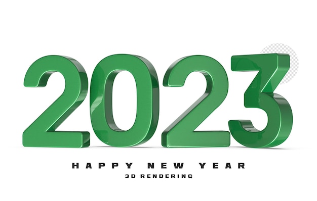 Number 2023 New Year 3D Render