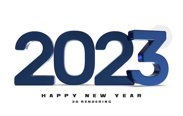 Number 2023 New Year 3D Render