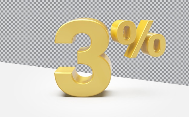 Number 3 percent sale golden