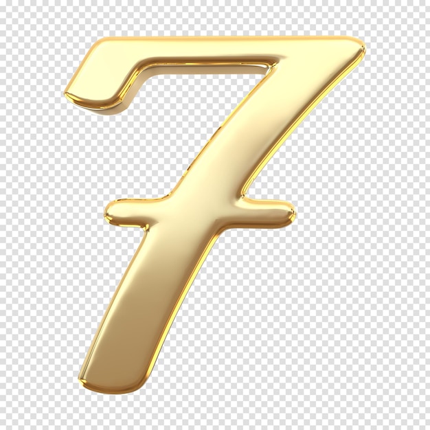 Number 3d gold