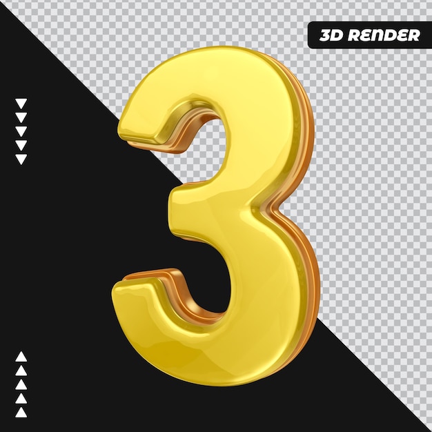 Number 3D Rendering