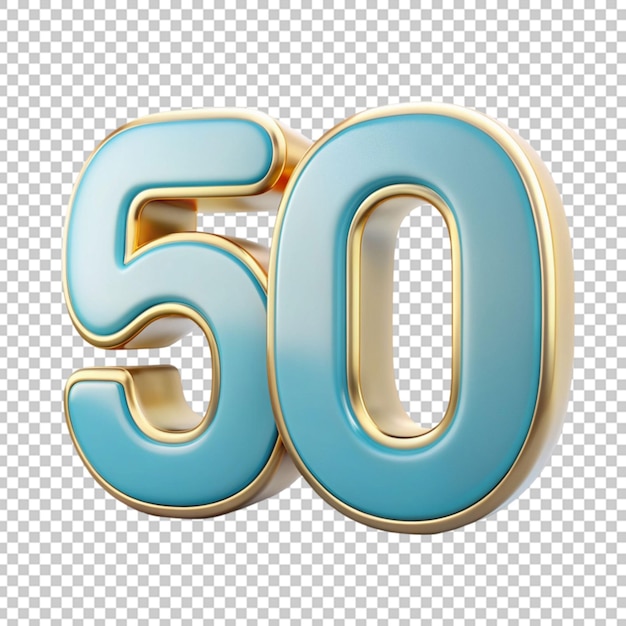 PSD number 50 3d styles