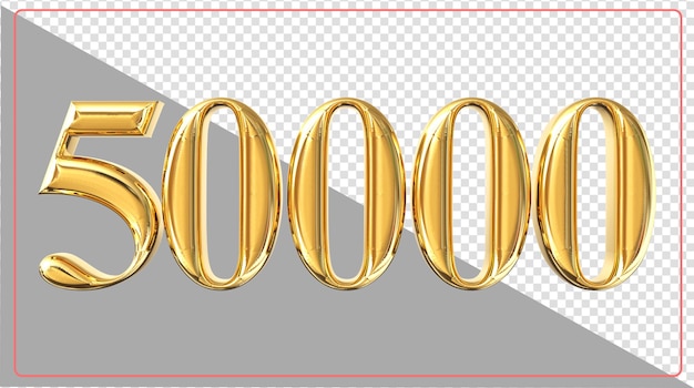 PSD number 50000 3d rendering