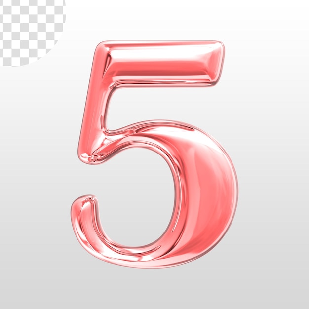 Number Anniversary 3D Render