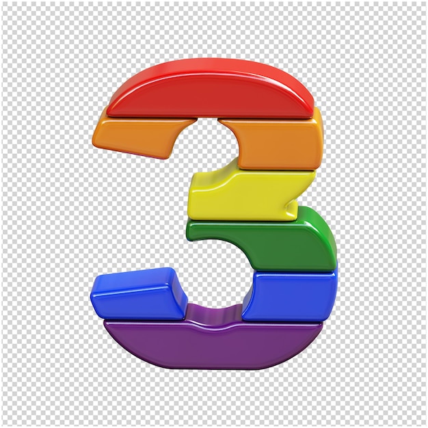 Number from the colors of the LGBT flag