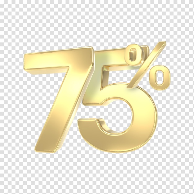 number gold 3d render