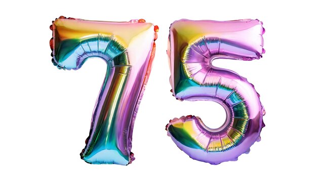 PSD number seventy five made of holographic balloon