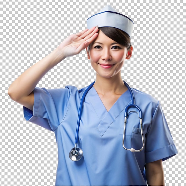 PSD nurse saluting