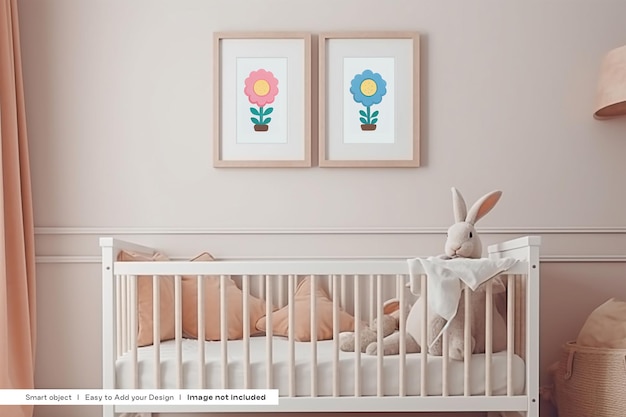 Nursery Frame Mockup Kids Room Frames Mockup Baby Room Frames Mockup Kids Bedroom Frames Mockup