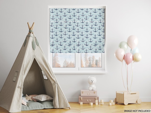 Nursery Roman Blinds Mockup