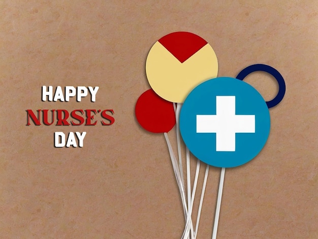 Nurses day greetings template background image with editable file