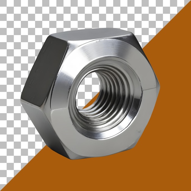 PSD nut bolt isolated on transparent background