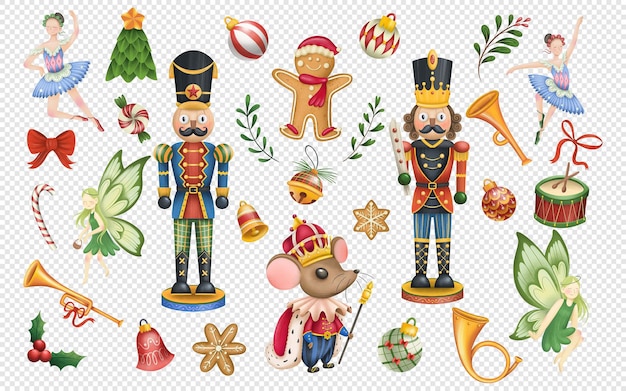 The Nutcracker Christmas Clipart Illustrations