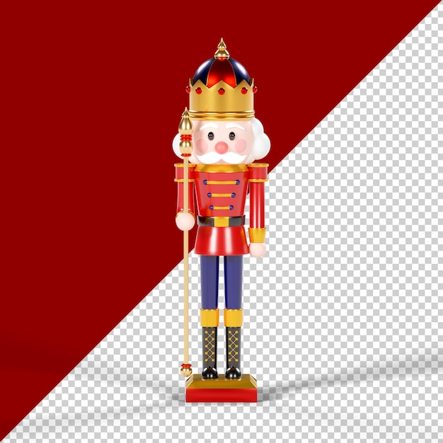 Nutcracker isolated 3d render