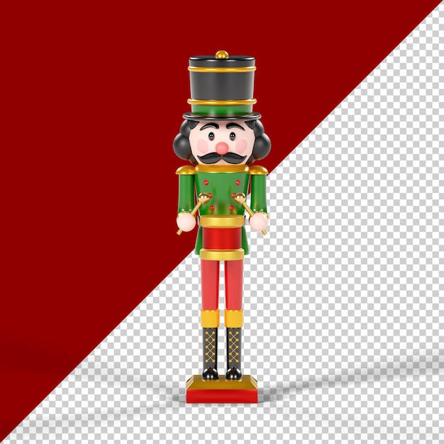 Nutcracker isolated 3d render