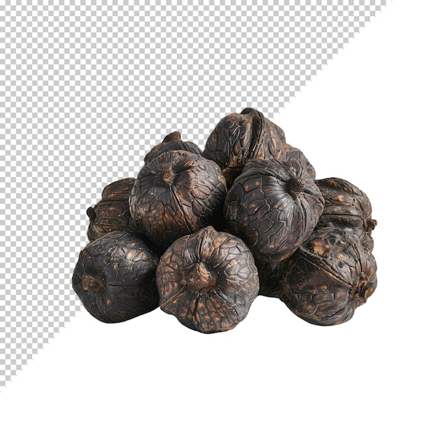 Nuts isolated on transparent background