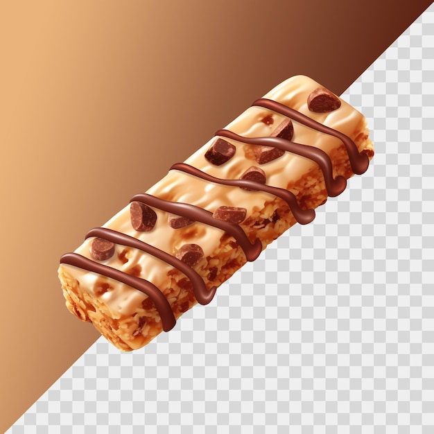 Oatmeal bar isolated on transparent background