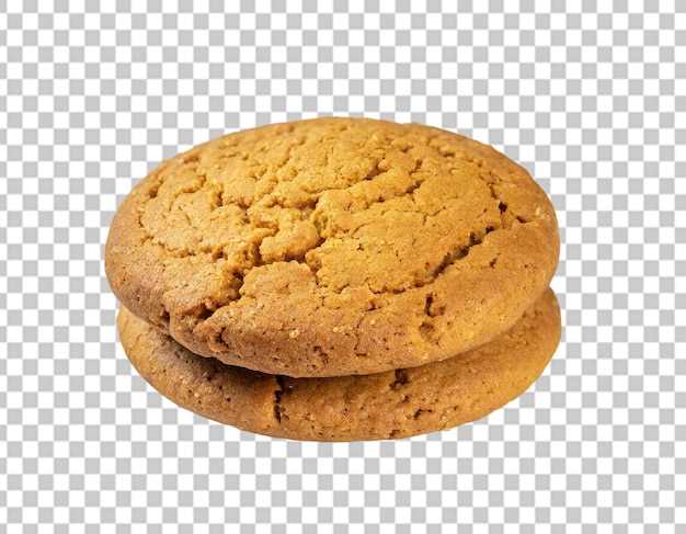 Oatmeal cookies isolated on transparent background