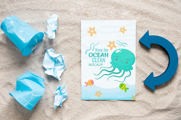 Ocean day keep the waters clean mock-up