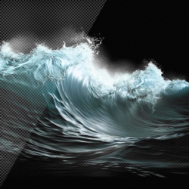 Ocean wave effect transparent background