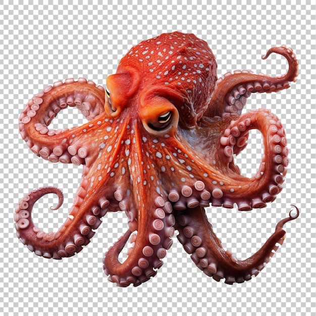 PSD octopus isolated on transparent background