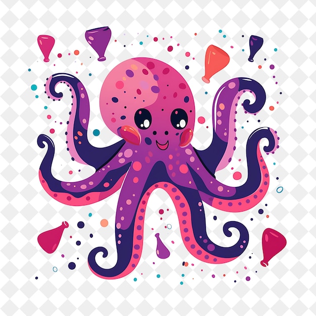 PSD an octopus with a heart on it and a sign that says octopus