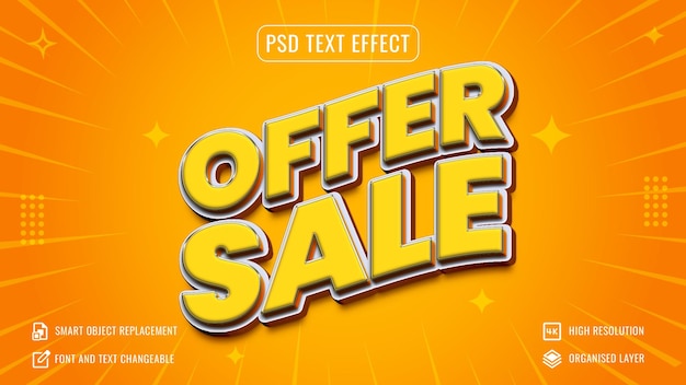 Offer sale text effect editable