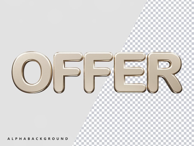 Offer text effect vector illustration