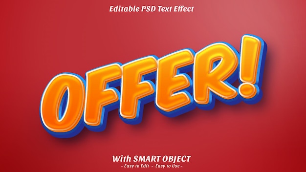 Offer text style effect