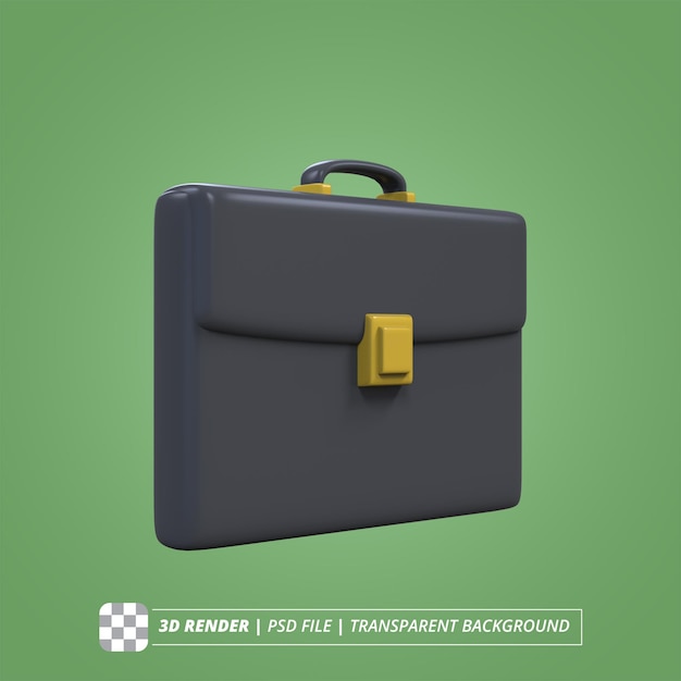 OFFICE BAG 3D RENDER TRANSPARENT BACKGROUND