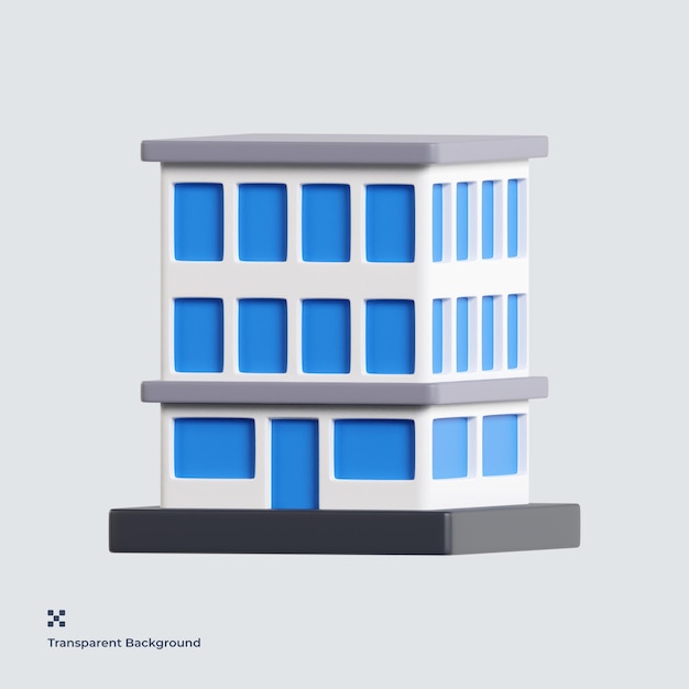 Office Building 3d icon illustration