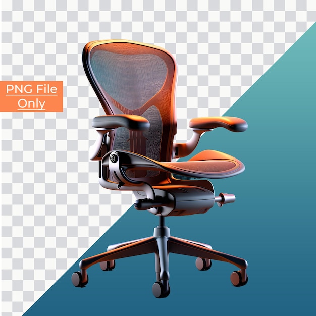 PSD office chair ergonomics smooth lighting only png premium psd