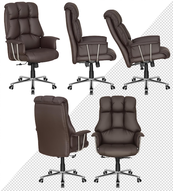 PSD office computer chair for the head interior element isolated from the background