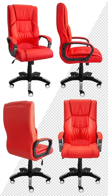 Office computer chair for the head. Isolated from the background. View from different sides