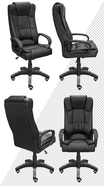 PSD office computer chair. isolated from the background. view from different sides