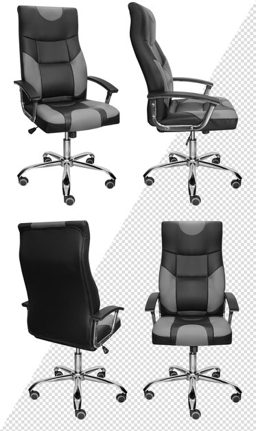 PSD office computer chair. isolated from the background. view from different sides