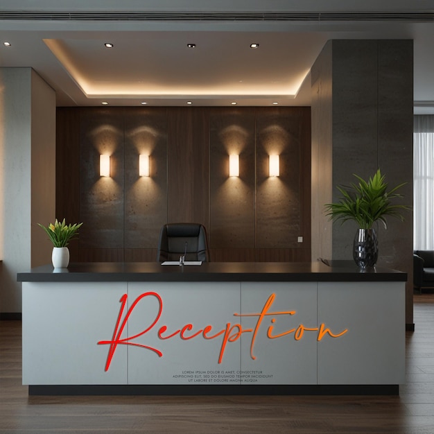 PSD office reception with a modern and professional