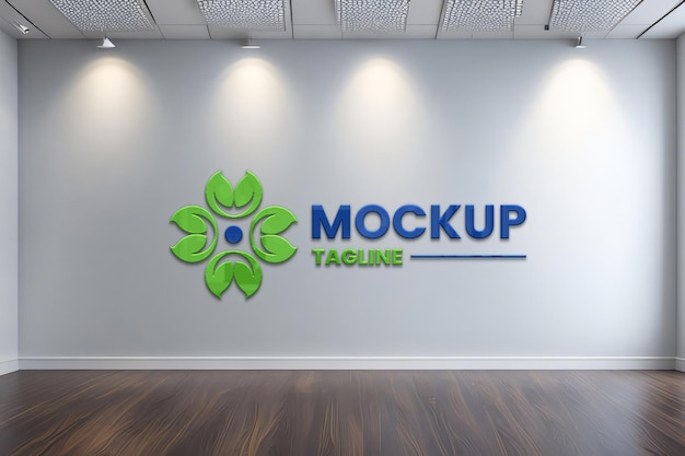 office wall logo mockup