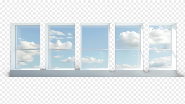 PSD office window realistic photo