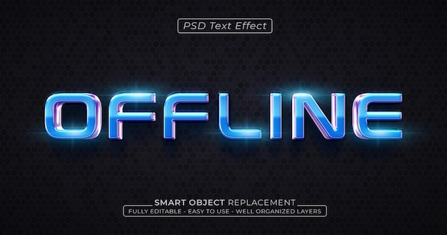 Offline 3D style text effect