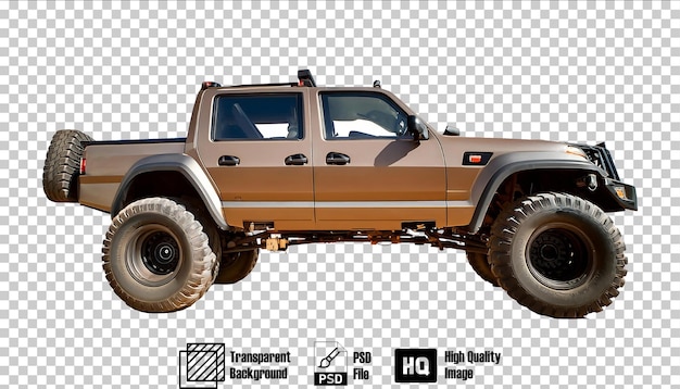 OffRoad Pickup Truck isolated on transparent background