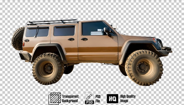 PSD offroad suv isolated on transparent background