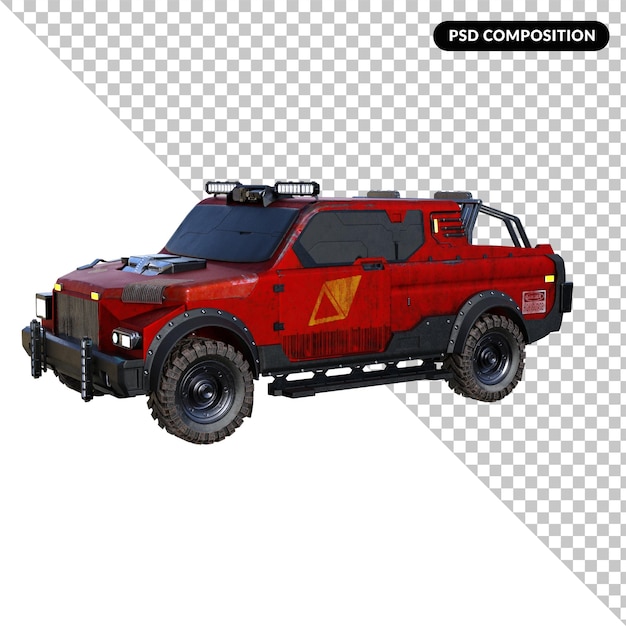 Offroad truck isolated 3d