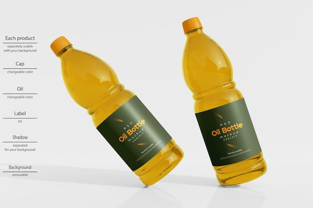 Oil bottle mockup